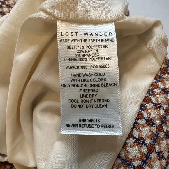 LOST + WANDER Women's Sara Cropped Blazer Size Medium - Picture 7 of 10